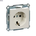 Schneider Electric MTN2300-0319 &mdash; padrun Outlet Merten System M SCHUKO, White, SCHUKO -Outlet, Shutter, screwless terminals, Polar, Glossy, System M