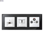 Schneider Electric MTN296219 &mdash; Communication Outlet Insert Merten System M RJ45, White, 1-Gang