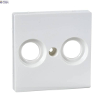 Schneider Electric MTN4122-0319 &mdash; padrun Merten System M, White, Central Plate jaoks Antenna -Outlets 2 Holes, Polar, Glossy, System M