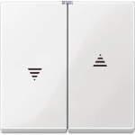 Schneider Electric MTN432419 &mdash; Push-Button Merten System M, White, Rocker jaoks Roller Shutter Switch ja, Polar, Glossy, System M