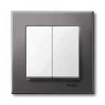 Schneider Electric MTN432519 &mdash; Control Device Cover Plate Merten System M, White, 2-Gang