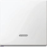 Schneider Electric MTN436019 &mdash; Control Device Cover Plate Merten System M, White, Rocker koos Indicator Window, Polar, Glossy, System M