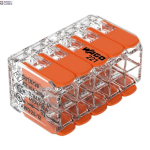 WAGO 221-420 &mdash; Splicing Connector koos Levers 10-Conductor, 4 mm&sup2;, Transparent