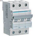 Hager MCN320 &mdash; Miniature Circuit Breaker 3P, 6 kA C-20 A, 3M