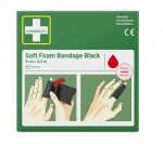 Soft foam bandage, black, 6 cm x 4.5 m, Cederroth, 51011021