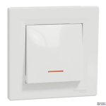 Schneider Electric EPH1400121 &mdash; Installation Switch 1P, White, Asfora - ole Switch -10AX Screwless, Locator Light