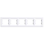 Schneider Electric EPH5800521 &mdash; Frame Asfora, White, 5-Gang