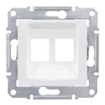 Schneider Electric SDN4400621 &mdash; Connector Sedna, UTP, Cat 6, White, Plate, Double; AMP, MOLEX, KELINE, Cat 5e, (Wo)