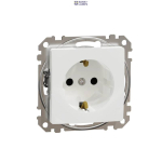 Schneider Electric SDD111022 &mdash; padrun Outlet Sedna Design & Elements, White, Side Earth Shut Screwless