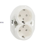 Schneider Electric WDE011122 &mdash; padrun Outlet Renova, 2P + E, 16A, 250V, White, Double - 16A - 250V