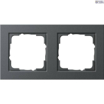 Gira 021223 &mdash; kattepiire E2 Anthracite 2-Gang, Halogen-Free Shatter-Proof Thermoplastic