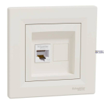 Schneider Electric EPH4300123 &mdash; padrun Asfora, UTP, RJ45, Cat 5e, Cream