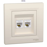 Schneider Electric EPH4400123 &mdash; padrun Asfora, UTP, RJ45, Cat 5e, Cream