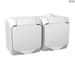 Schneider Electric WDE000523 &mdash; pistikupesa Cedar Plus, 16A, White, Double -Outlet Sidee, Shutters