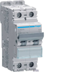 Hager NDN225 &mdash; Miniature Circuit Breaker 2P, 25 A D-Curve, 10 kA, 2M