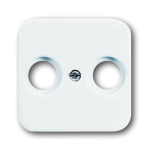 Busch-Jaeger 2CKA001724A4326 &mdash; TV padrun Cover Reflex SI 2531-214-500 2-Gang Alpine White