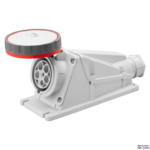 GEWISS GW63526 &mdash; 90&deg; Angled Surface-mounting padrun-outlet IP67, 3P+E 63A 380-415V 50/60Hz, Red, 6h, Screw Wiring