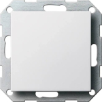 Gira 026827 &mdash; Blank Cover Plate System 55 koos Support Ring, Pure White Matt