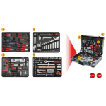 Universal t&ouml;&ouml;riistakomplekt 1/4"+1/2", 127 tk., KS Tools, 911-0727