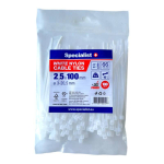 SPECIALIST+ neilona siksna, white, 2.5 x 100 mm, 100 tk, 81-3-2102B