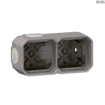 Legrand 069672L &mdash; 2-gang Surface Box koos 4 Membrane Glands (3 X Plexo IP55, 3 x 1, 1 x 2, vertical, horizontal, hall