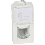 Legrand 078730 &mdash; Telephone padrun Mosaic 1 Module, White, IP20, Width 22.5mm, Height 45mm