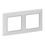 Legrand 754032 &mdash; Plate Valena Life White, IP20, IK04, 1 moodul, 4 moodulid, 10 mm, 2-Gang, Chrome