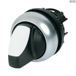 EATON 216833 &mdash; M22-WLK3-W Illuminated selector switch actuator, RMQ-Titan, koos thumb-grip, momentary, 3 positions, White, Bezel: titanium