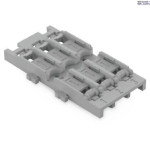 WAGO 221-2533 &mdash; Mounting Carrier 3-Way, jaoks Inline Splicing Connector koos Lever, koos Snap-In Mounting Foot, Gray