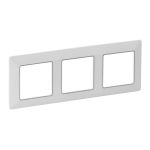 Legrand 754033 &mdash; Plate Valena Life White, IP20, IK04, 1 moodul, 6 moodulid, 86 mm, 3-Gang, Chrome