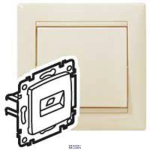 Legrand 774133 &mdash; RJ45 padrun Cat 6, FTP, Ivory, 71 mm, 36 mm, RJ45 8(8)