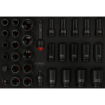 3/4" l&ouml;&ouml;kpadrun komplekt in foam insert, 33 tk., KS Tools, 811-1033