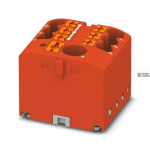Phoenix Contact 3273334 &mdash; Distribution Block PTFIX 6/6X2.5 RD, 24A, Red, Push-In &uuml;hendus, jaoks Snapping Onto A Din Rail adapter, Direct Mounting koos Flange, Free-Hanging