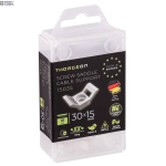 THORGEON 15035 &mdash; Push-In kaabel Ties Mount 30x15 white (10 tk)