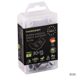 THORGEON 15036 &mdash; Push-In kaabel Ties Mount 30x15 must (10 tk)