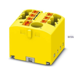 Phoenix Contact 3273336 &mdash; Distribution Block PTFIX 6/6X2.5 YE, 24A, Yellow, Push-In &uuml;hendus, jaoks Snapping Onto A Din Rail adapter, Direct Mounting koos Flange, Free-Hanging