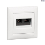 Legrand 774139 &mdash; RJ45 padrun Cat 5E, UTP, Ivory, 71 mm, 36 mm