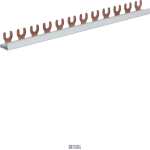 Hager KDN163A &mdash; Busbar Insulated, 1P fork 10 mm&sup2;, 12M