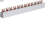 Hager KDN363A &mdash; Busbar Insulated, 3P, 63 A fork 10 mm&sup2;, 12M
