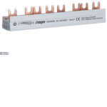 Hager KDN463E &mdash; isoleeritud busbar 3P+N 63A fork 10mm&sup2; 8M