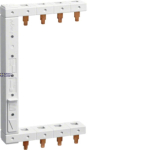 Hager KCF663L &mdash; Residual Current Circuit Breaker Busbar, 3P+N 2R left