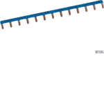Hager KB163N &mdash; Busbar isoleeritud, 1P, 63 A prong 10 mm&sup2; Blue, 13M