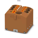 Phoenix Contact 3273340 &mdash; Distribution Block PTFIX 6/6X2.5 BN, 24A, Brown, Push-In &uuml;hendus, jaoks Snapping Onto A Din Rail adapter, Direct Mounting koos Flange, Free-Hanging
