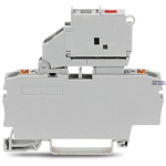 WAGO 2202-1611/1000-541 &mdash; kaitse Terminal Block 2-Conductor, 2.5 mm&sup2;, koos End Plate, 12 - 30 V, 2202-1611-1000-541