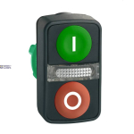 Schneider Electric ZB5AW7A3741 &mdash; Head jaoks Illuminated Double-Headed Push-Button Harmony XB5, 22mm, Red, IP66, CAD Overall Depth: 30mm, Integral LED, roheline, CAD Overall Height: 50mm