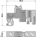 Phoenix Contact 1201442 &mdash; End Bracket E/UK, hall, NS 35/7.5 / NS 35/15 DIN Rail, Pa