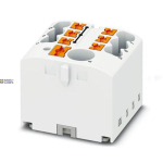 Phoenix Contact 3273342 &mdash; Distribution Block PTFIX 6/6X2.5 WH, 24A, White, Push-In &uuml;hendus, jaoks Snapping Onto A Din Rail adapter, Direct Mounting koos Flange, Free-Hanging