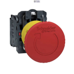 Schneider Electric XB5AS8442 &mdash; Emergency Switching Off Push-Button or Emergency Stop Push-Button Harmony XB5, 1NC, 22.5mm, Red, IP66