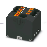 Phoenix Contact 3273344 &mdash; Distribution Block PTFIX 6/6X2.5 BK, 24A, must, Push-In &uuml;hendus, jaoks Snapping Onto A Din Rail adapter, Direct Mounting koos Flange, Free-Hanging