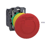 Schneider Electric XB5AS8444 &mdash; Emergency Switching Off Push-Button Harmony XB5, 2NC, 22mm, Red, IP66